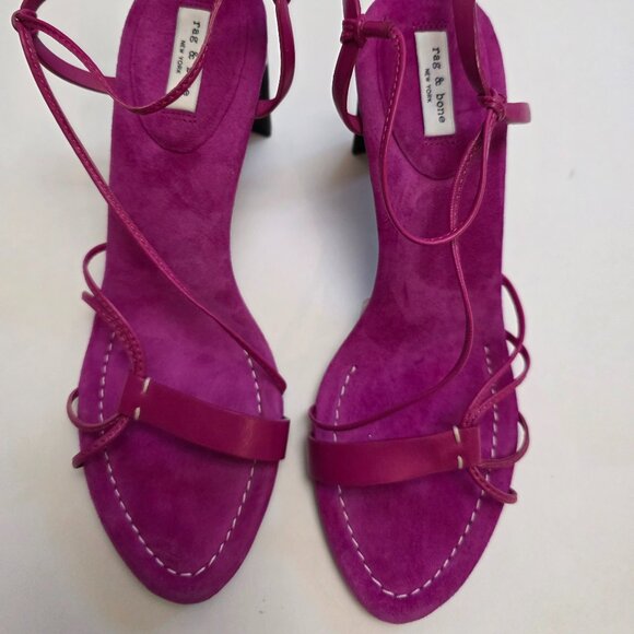Rag & Bone Vossen Strappy High Heel Sandals in Fuchsia - Picture 7 of 16